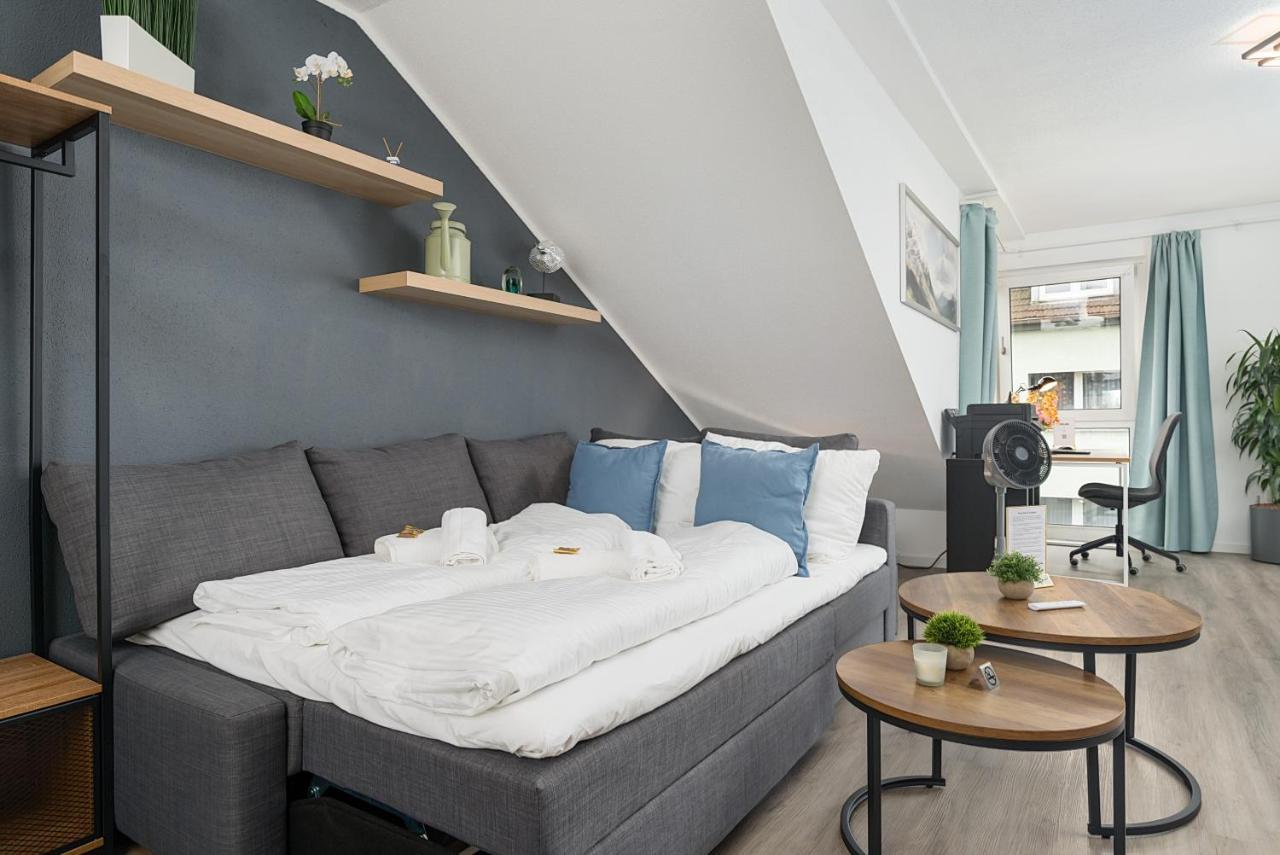 Federnest - Luxus-Studio - Kingsize Boxspringbett - Home-Office Mit Monitor Und Drucker - 11 Min Hbf Duisburg Ngoại thất bức ảnh