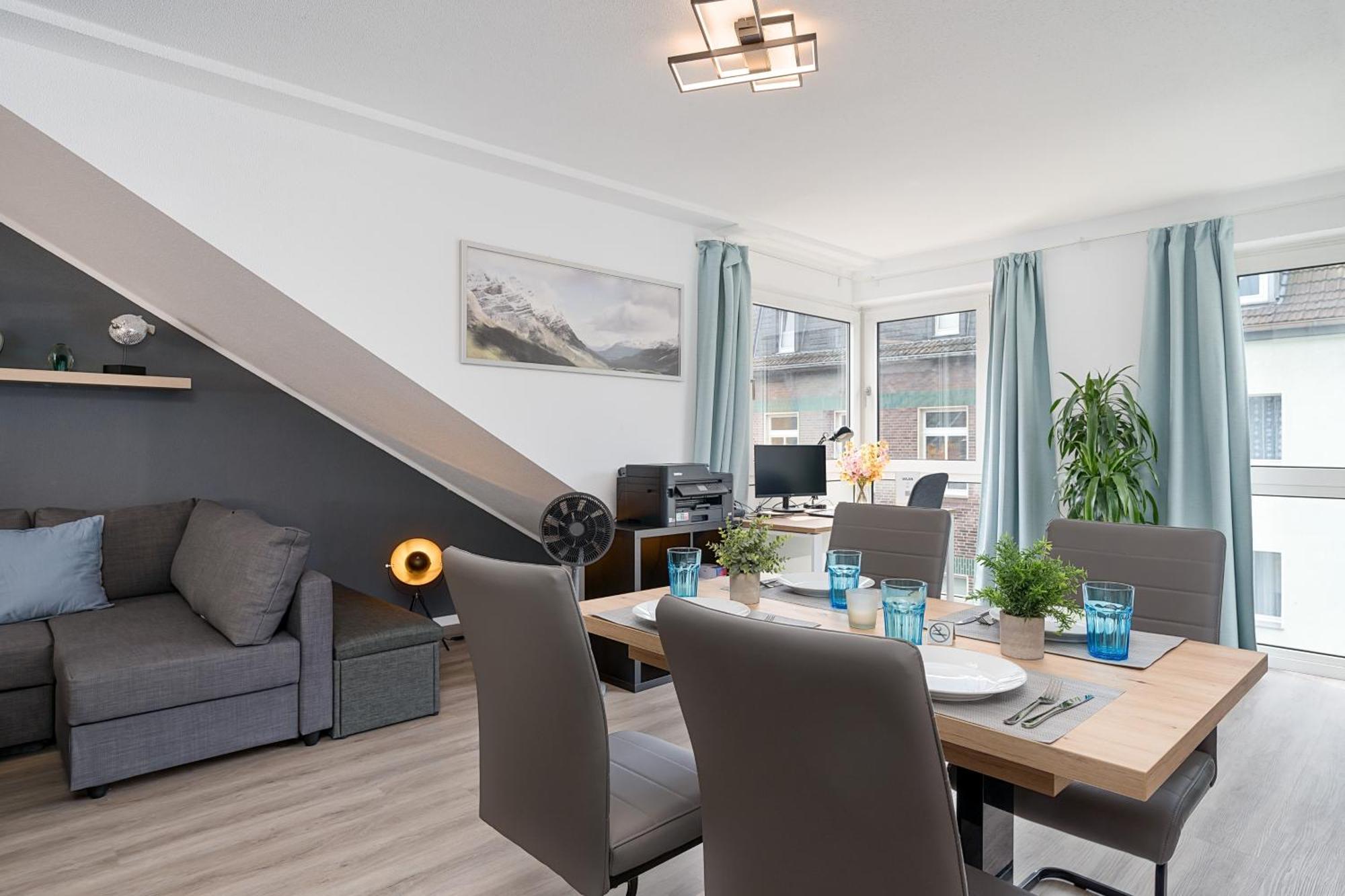 Federnest - Luxus-Studio - Kingsize Boxspringbett - Home-Office Mit Monitor Und Drucker - 11 Min Hbf Duisburg Ngoại thất bức ảnh
